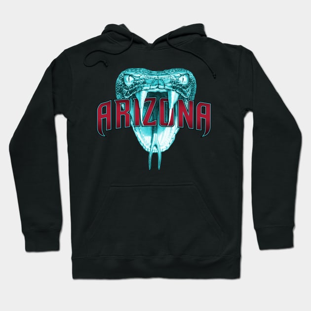 Arizona Fangs Teal Hoodie by LunaGFXD